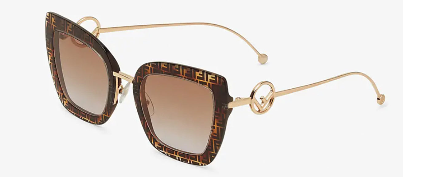 Fendi F Is Cat-eye Acetate And Metal Sunglasses