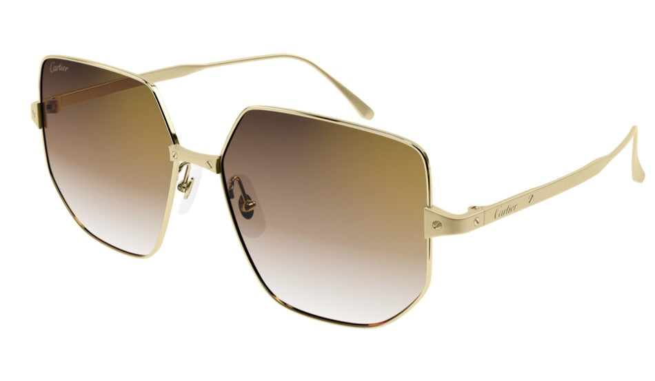 Cartier Gold CT0327S Sunglasses Oversized Frame Online - Optiqool