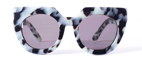 Baby Blue Snow Leopard Black Lens